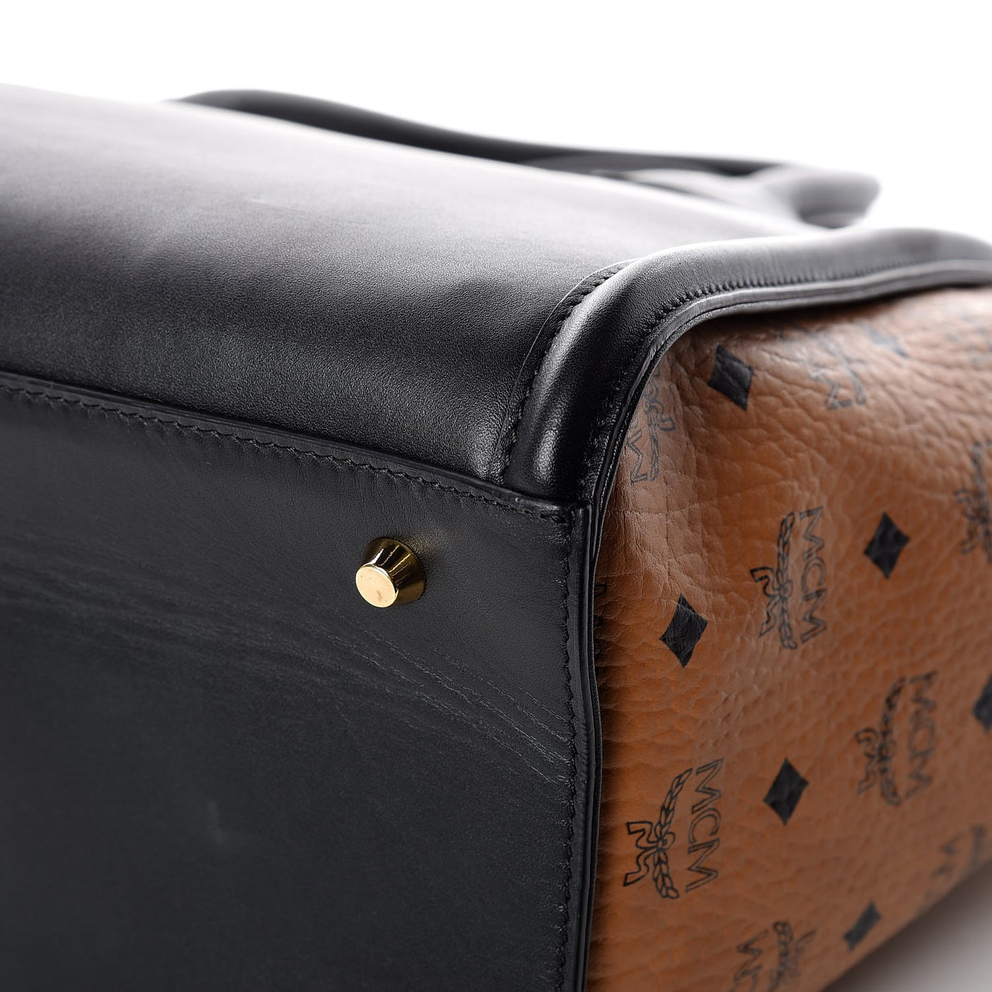 Calfskin Visetos Medium Kathy Tote Black