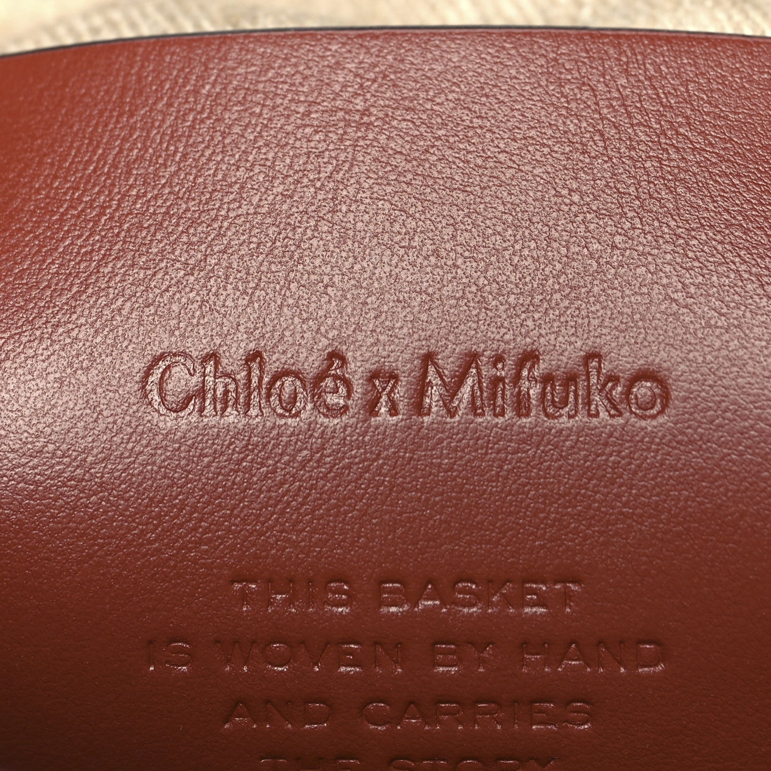 Chloe Raffia Calfskin Small Woody Basket Bag Brown 6 of 11