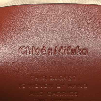 Chloe Raffia Calfskin Small Woody Basket Bag Brown 6 of 11
