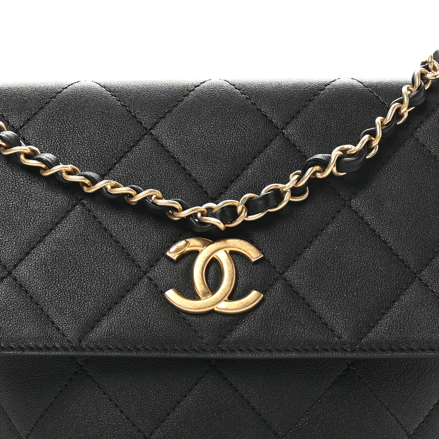 Chanel Calfskin Quilted Chain Small Hobo Bag Black 8 of 10