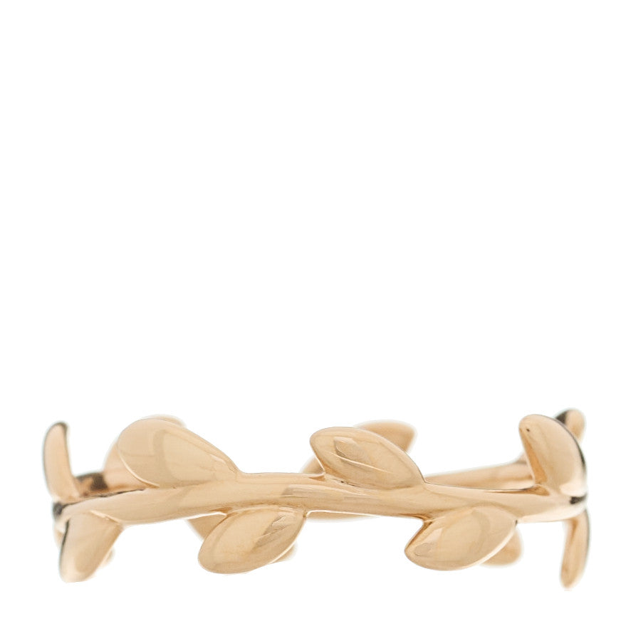 Tiffany 18K Rose Gold Narrow Paloma Picasso Olive Leaf Band Ring 54 7 3 of 5