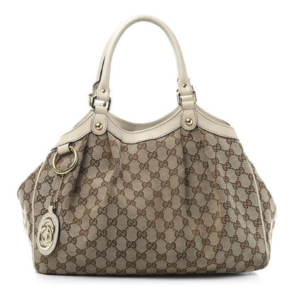 Gucci Monogram Medium Sukey Tote Off White 1 of 16