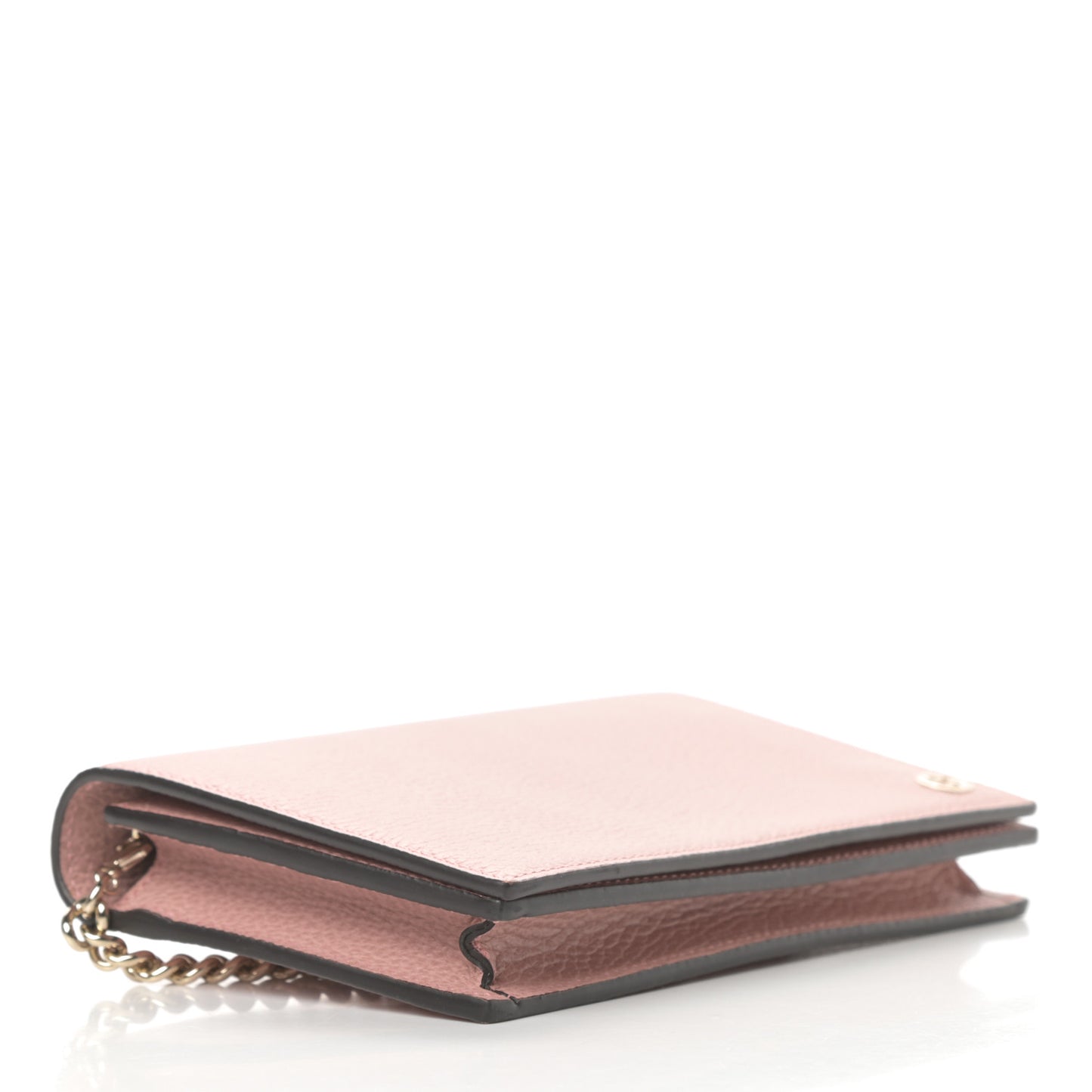 Dollar Calfskin Medium Betty Chain Wallet Soft Pink