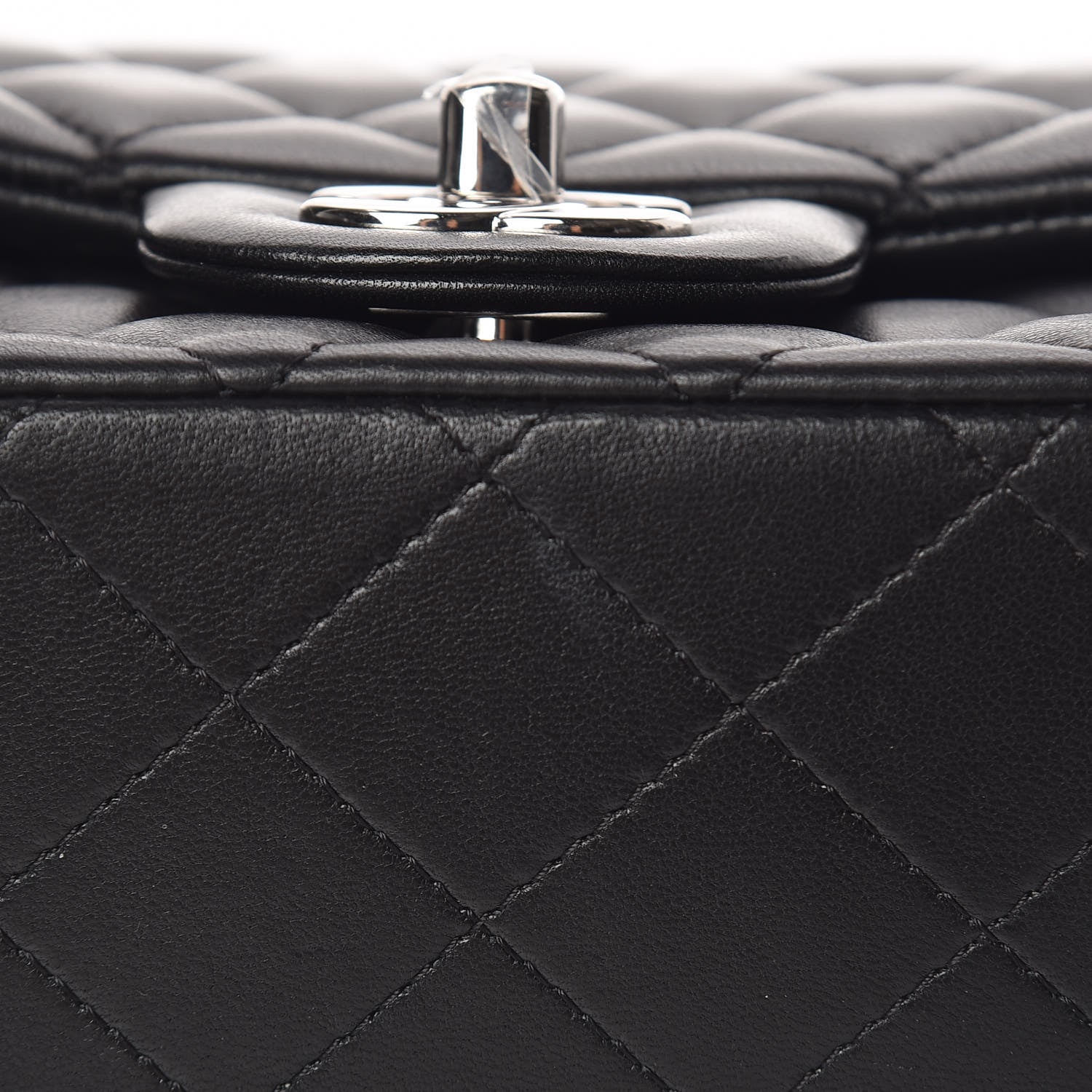 Chanel Lambskin Quilted Mini Square Flap Black 10 of 11