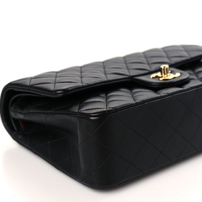 Chanel Lambskin Quilted Medium Double Flap Black 8 of 10