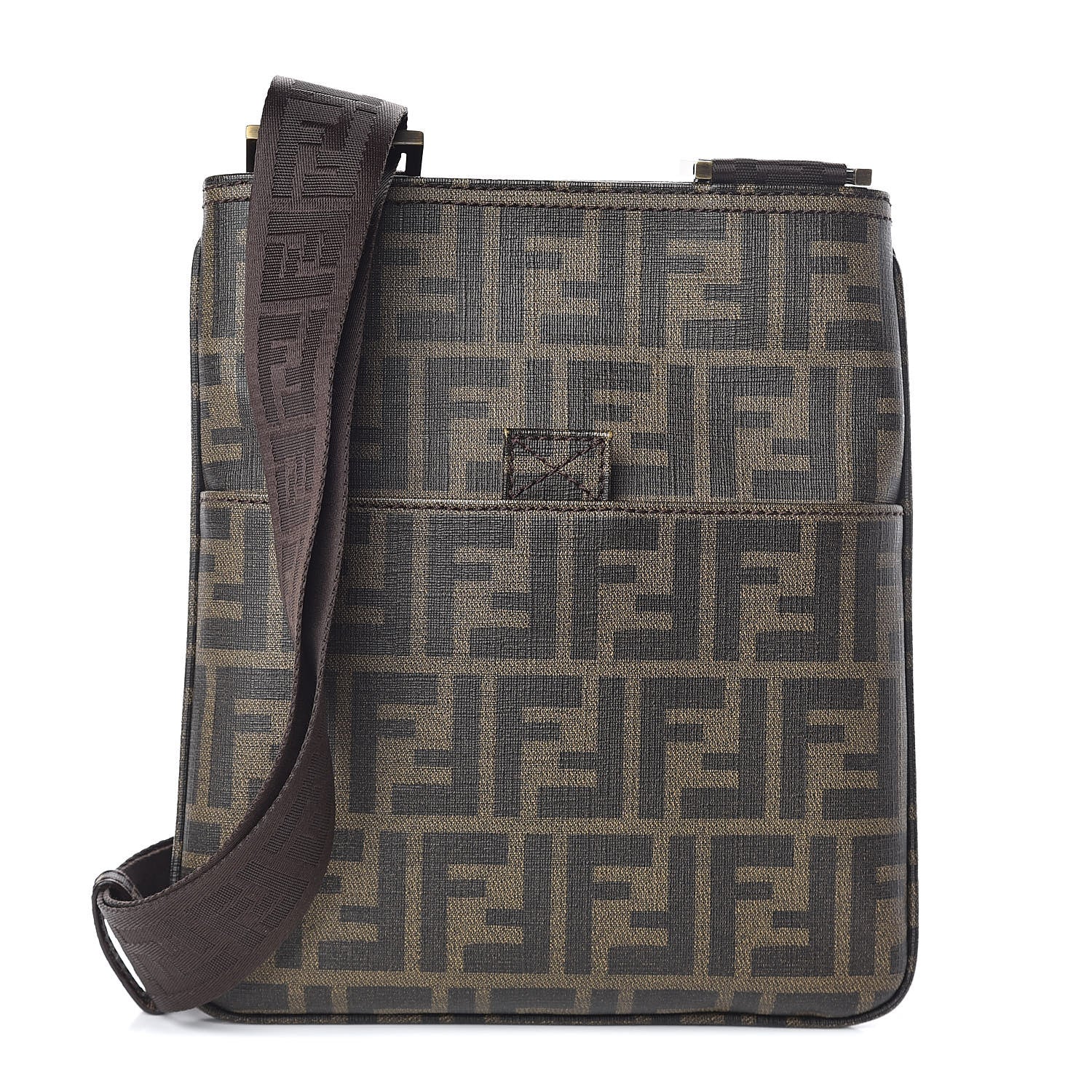 Fendi Zucca Spalmati Messenger Bag Tobacco 1 of 8