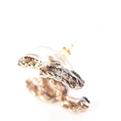 Chanel Metal Twisted CC Earrings Gold 9 of 10