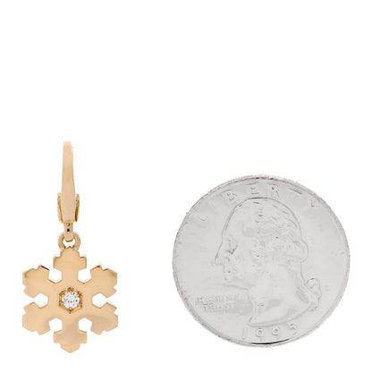 Bulgari 18K Yellow Gold Diamond Snowflake Charm 2 of 4