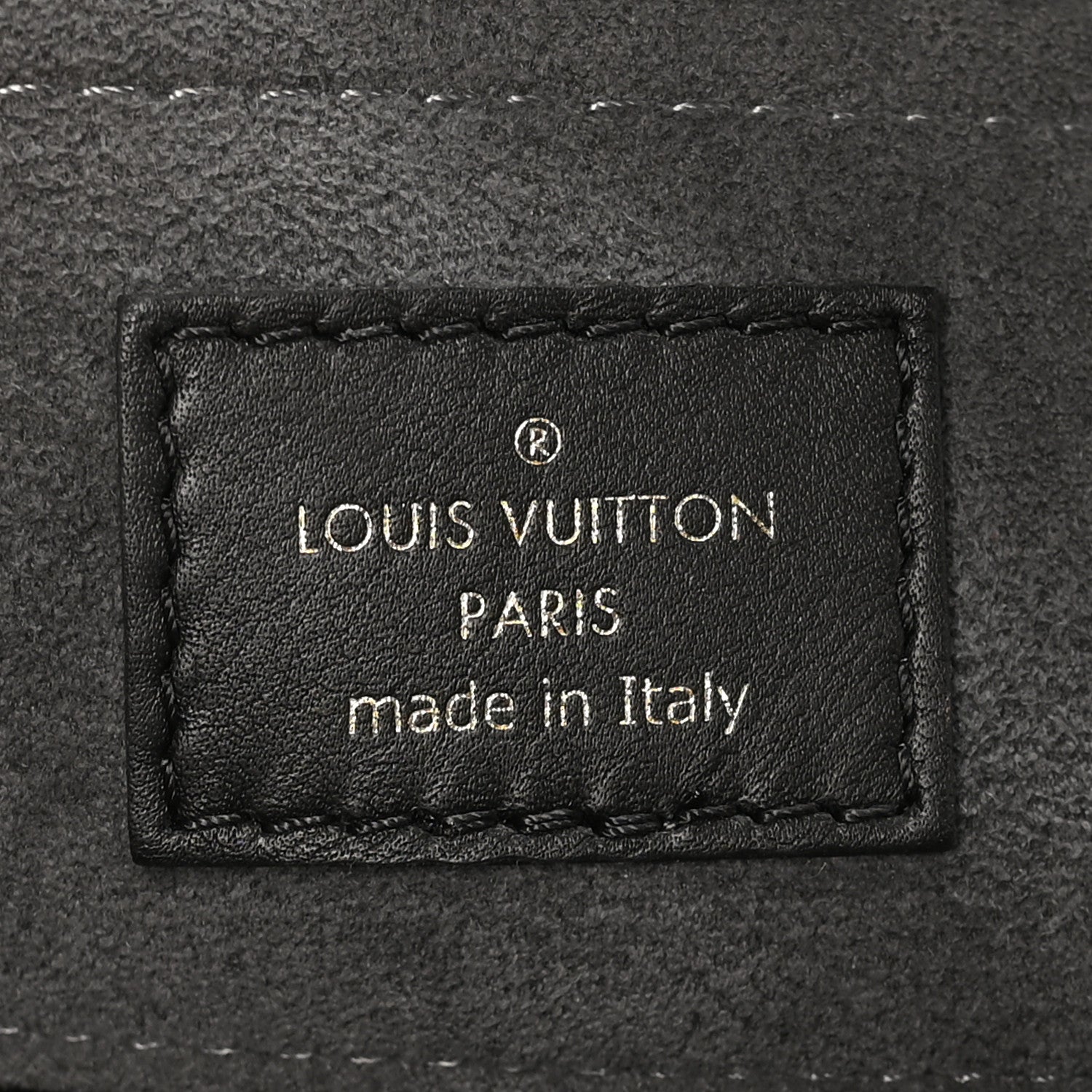 Louis Vuitton Calfskin Nanogram Embossed Clutch Black 6 of 9