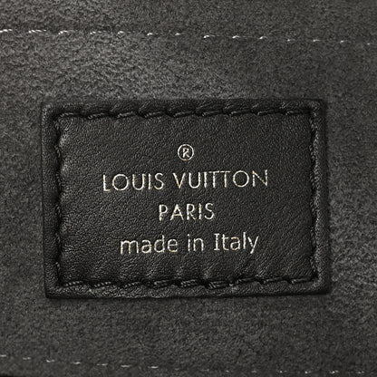 Louis Vuitton Calfskin Nanogram Embossed Clutch Black 6 of 9