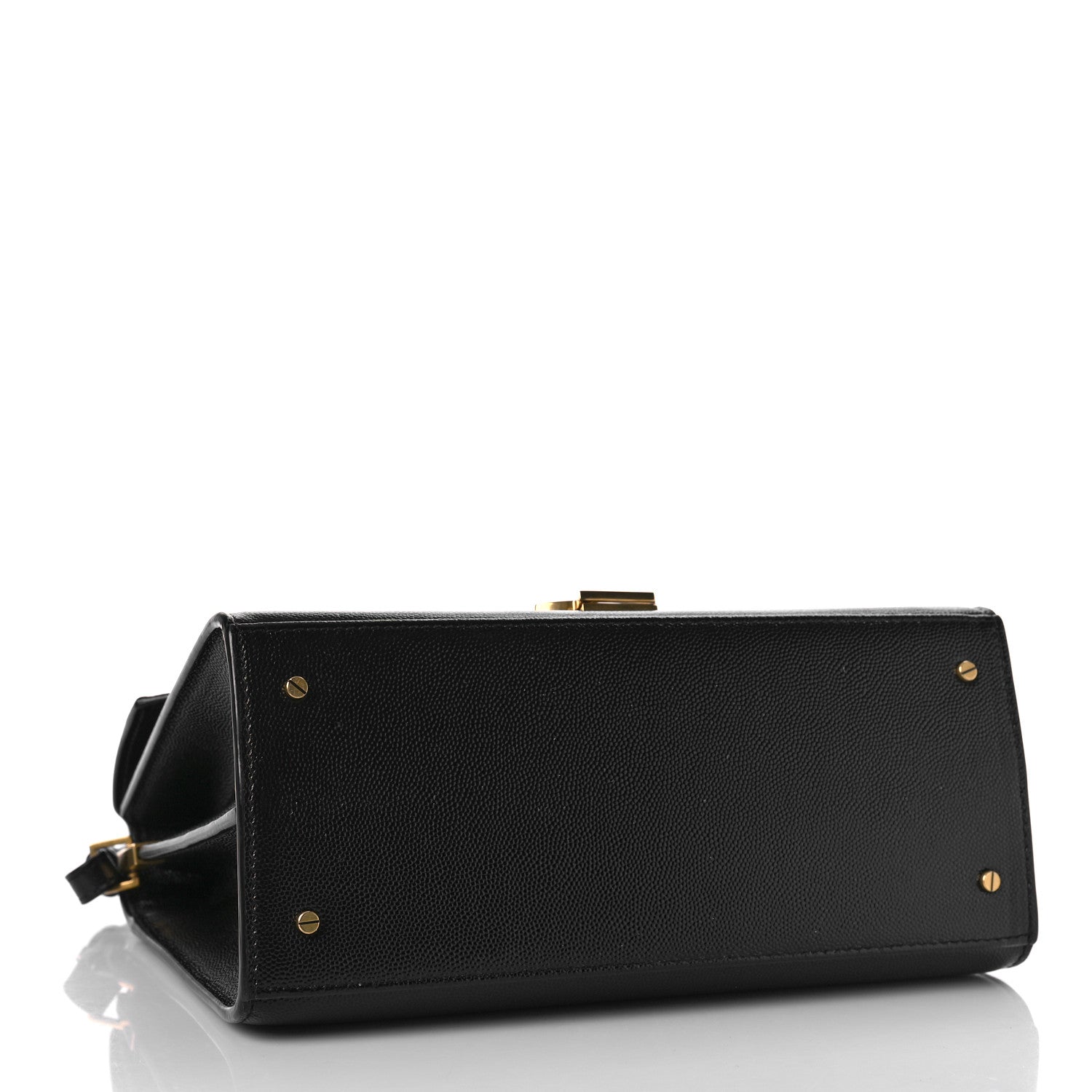 Saint Laurent Grain de Poudre Medium Classic Monogram Cassandra Top Handle Black Rouge Legion 4 of 9