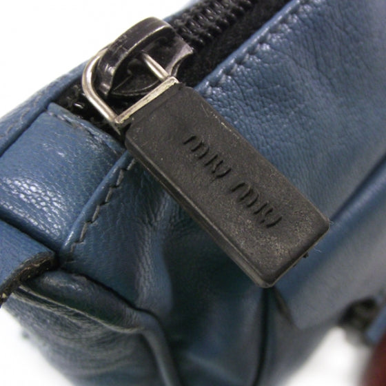 Miu Miu Leather Double Pocket Shoulder Bag 11 of 11