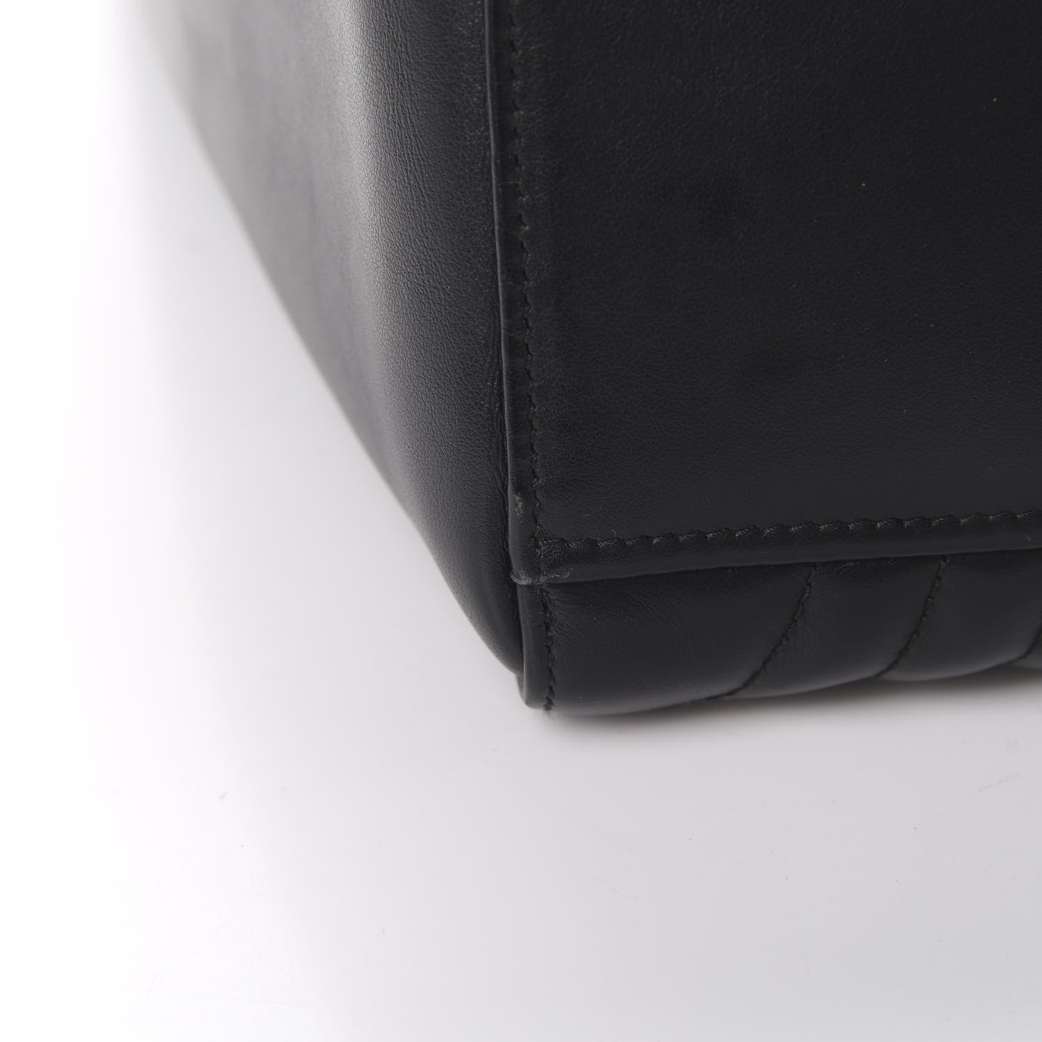 Prada Soft Calfskin Impunture Diagramme Tote Black 12 of 14