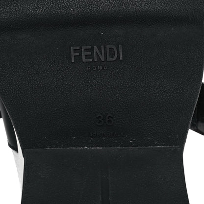 Fendi Stretch Yarn FF Stiff Band Rockoko Sneakers 36 White Black Tobacco 6 of 7