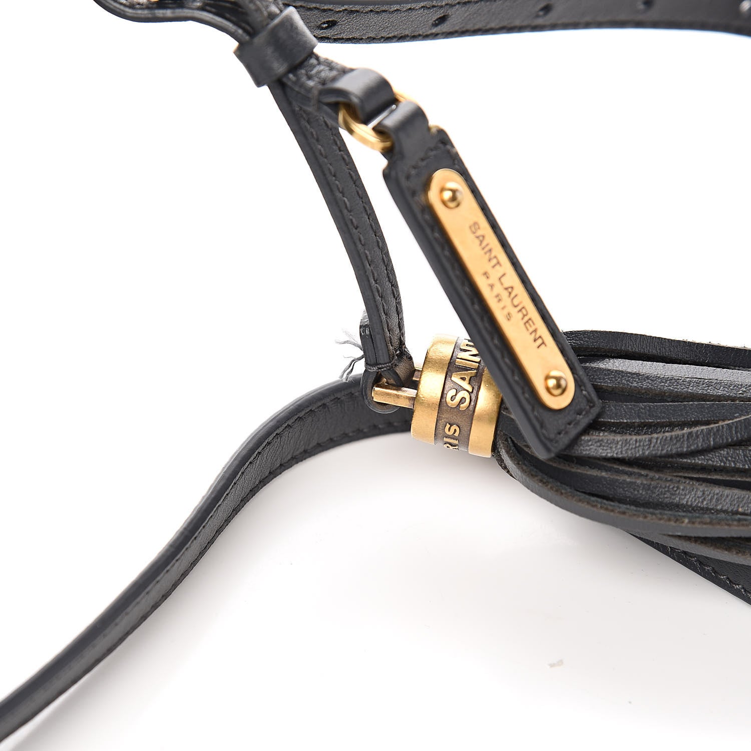 Saint Laurent Calfskin Matelasse Monogram Lou Belt Bag Dark Smog 10 of 11
