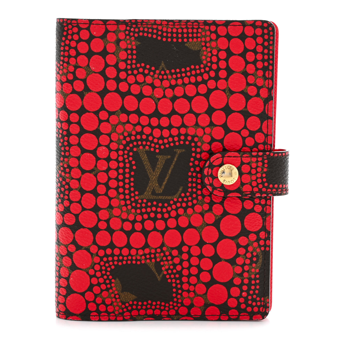 Monogram Kusama Town Small Ring Agenda Cover Red