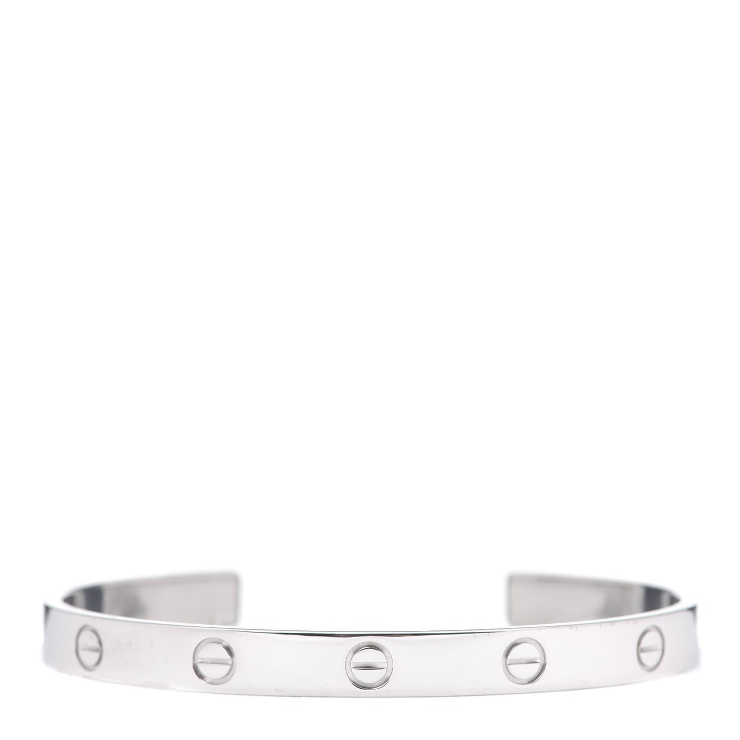 18K White Gold LOVE Cuff Bracelet 18