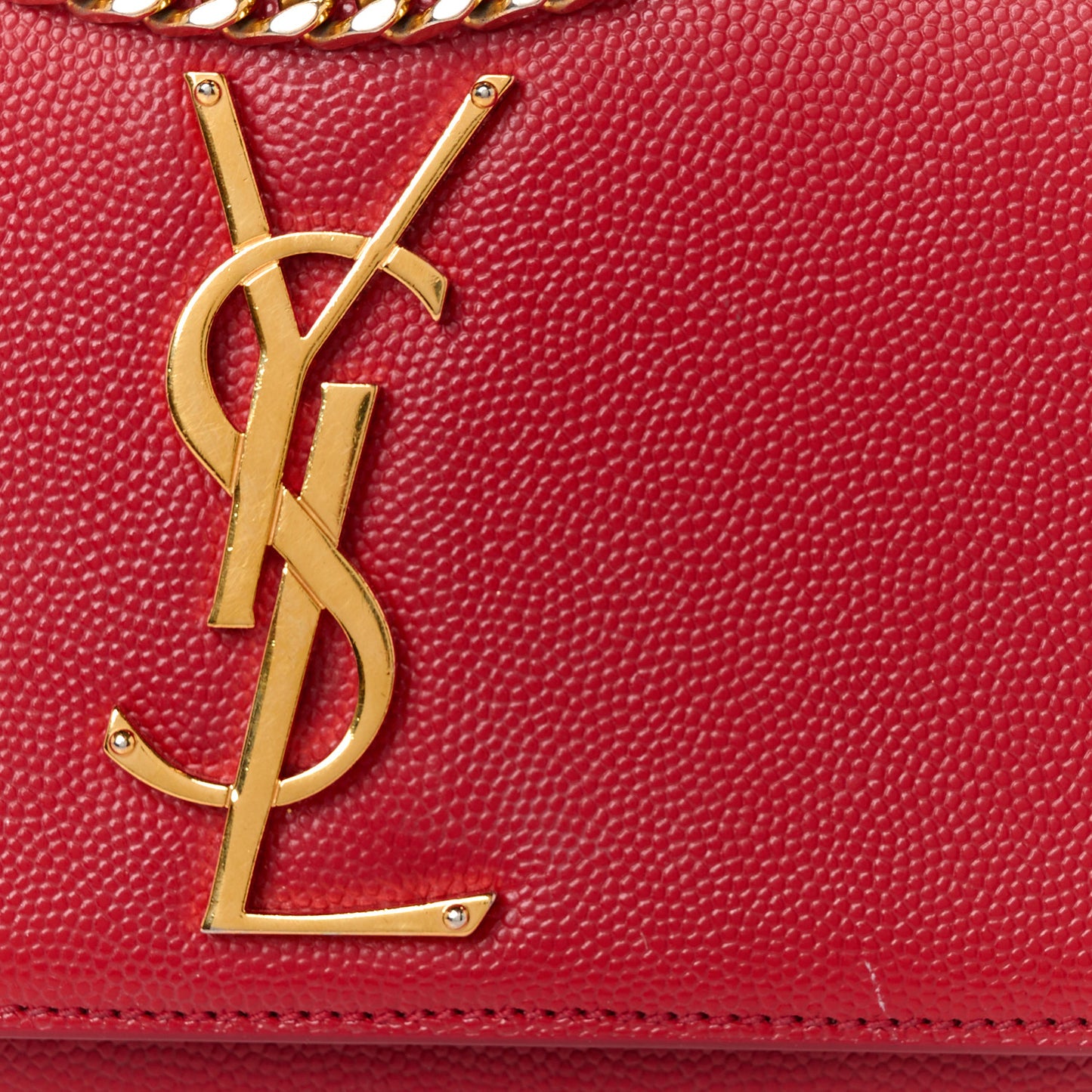 Grain De Poudre Small Monogram Kate Satchel Red