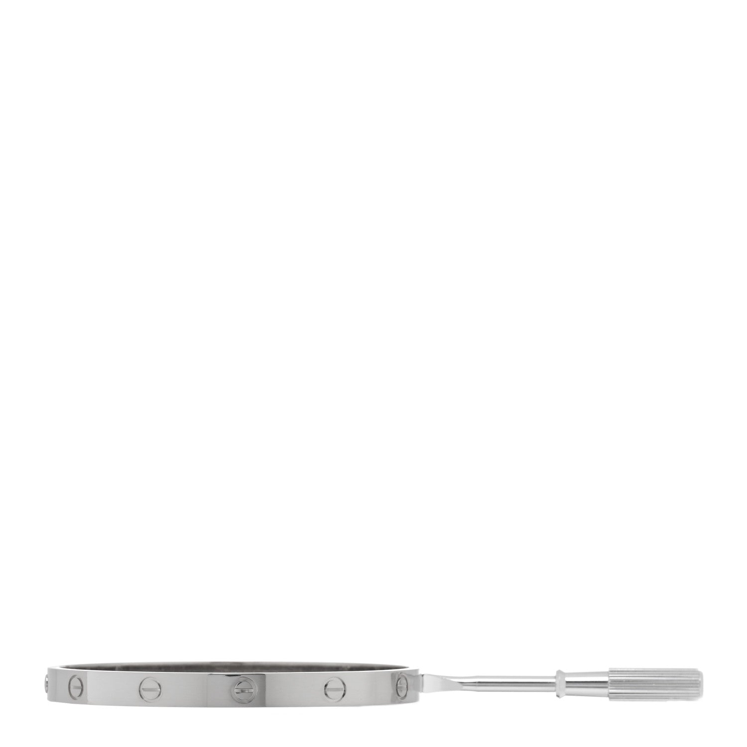 Cartier 18K White Gold LOVE Bracelet 19 4 of 7