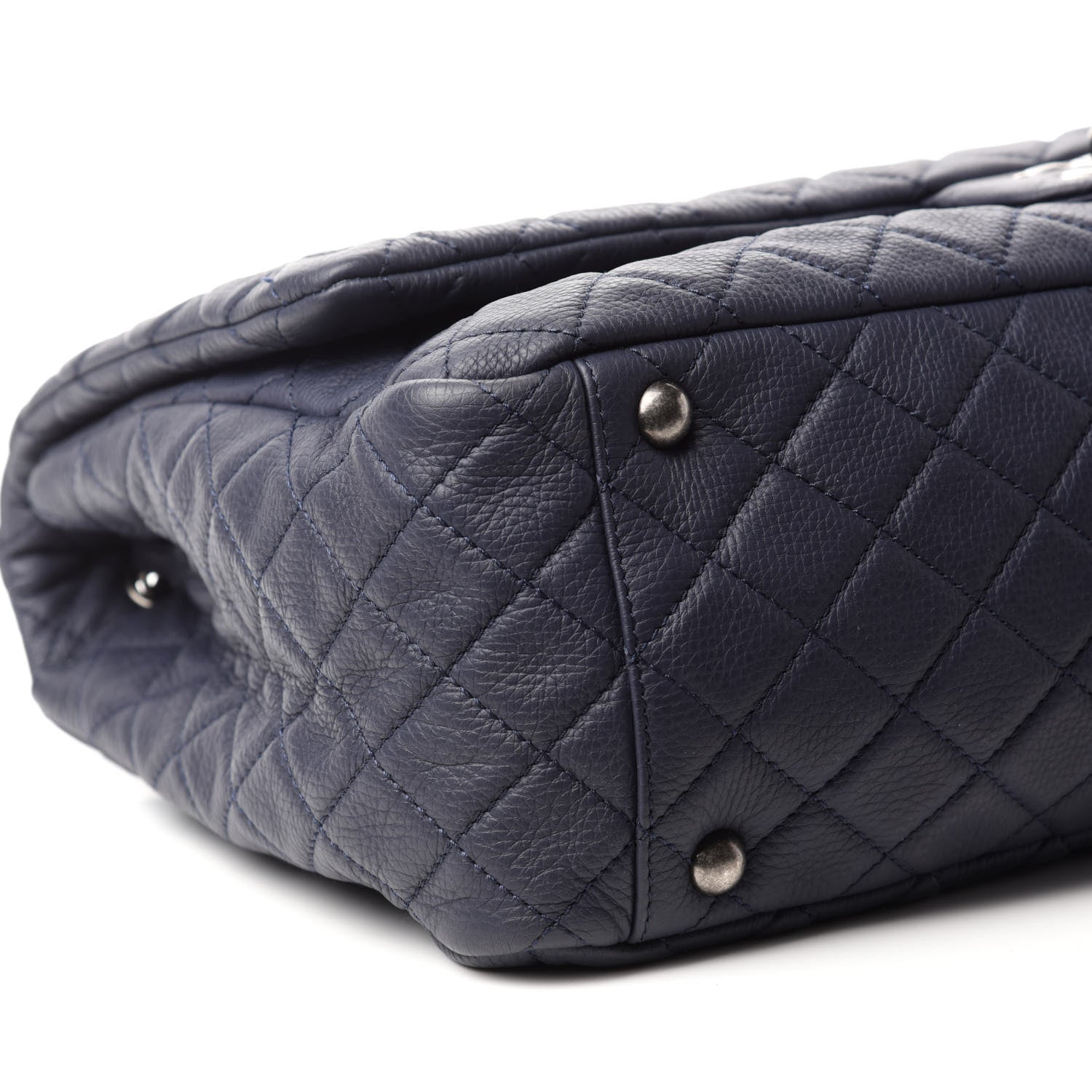 Chanel Calfskin Quilted XXL Travel Flap Bag Navy 6 of 10