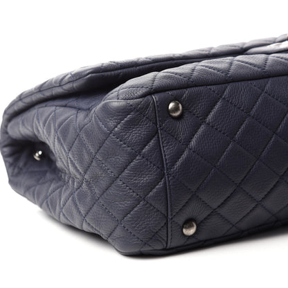 Chanel Calfskin Quilted XXL Travel Flap Bag Navy 6 of 10
