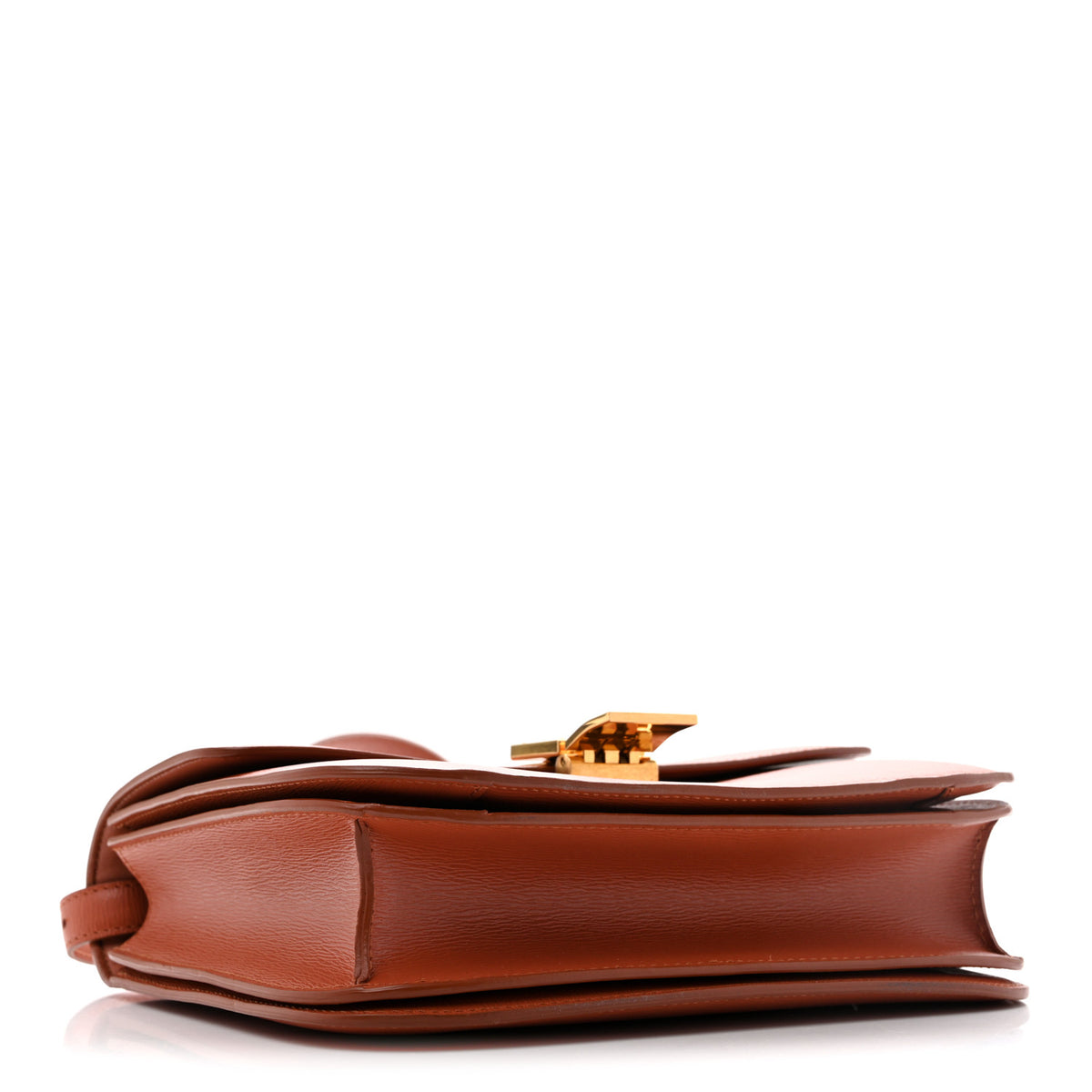 Liege Calfskin Medium Classic Box Flap Bag Terracotta