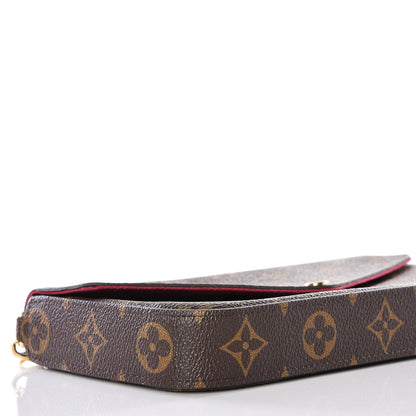 Louis Vuitton Monogram Pochette Felicie Chain Wallet Fuchsia 10 of 15