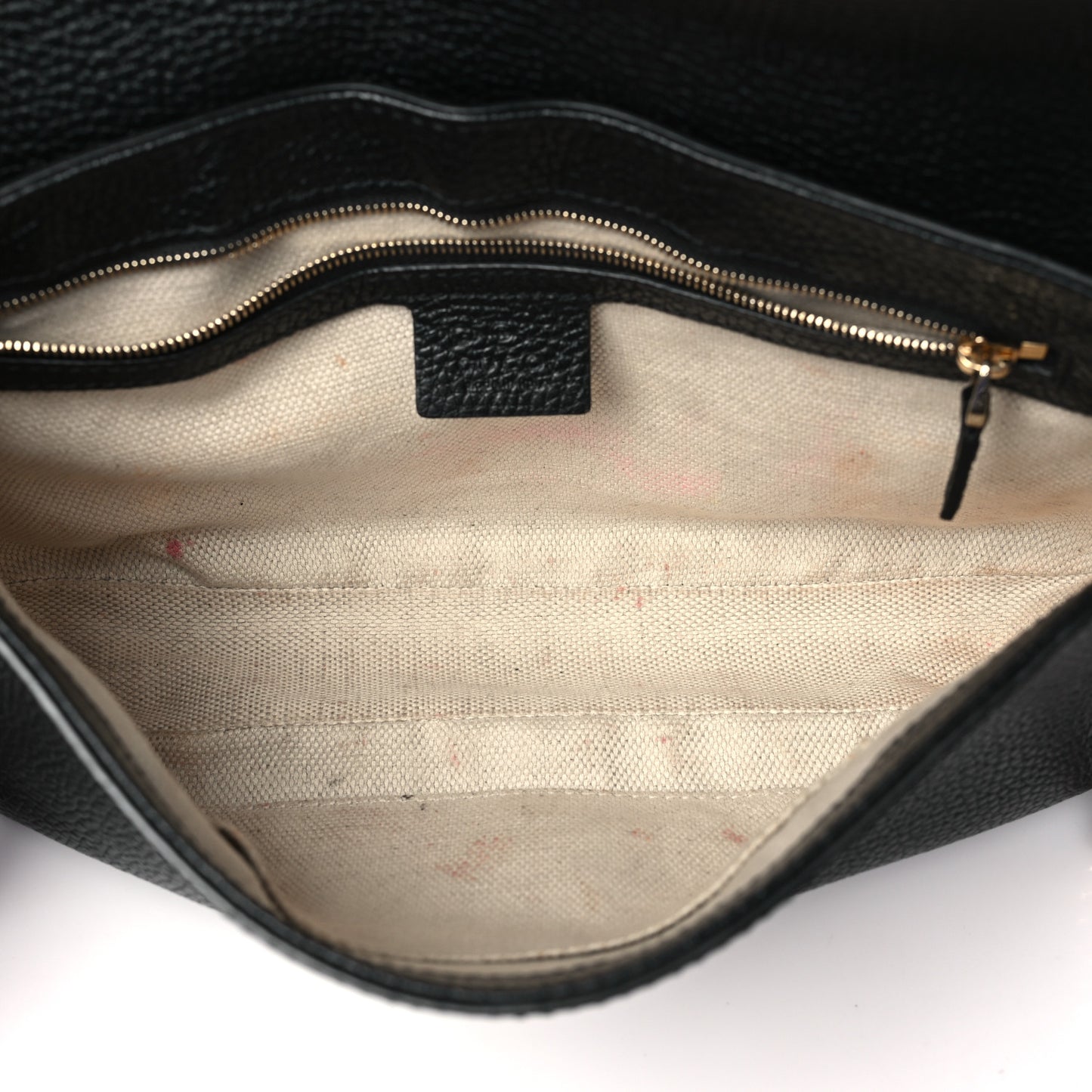 Pebbled Calfskin Medium Soho Flap Crossbody Black