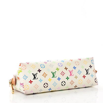 Louis Vuitton Monogram Multicolor Cosmetic Pouch White Litchi 4 of 8