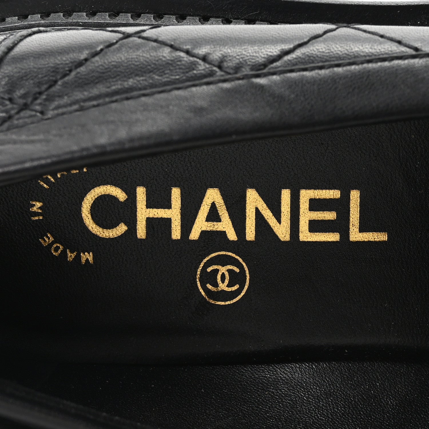 Chanel Calfskin Quilted CC Mocassin Loafers 38.5 Black 8 of 10