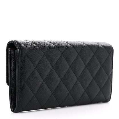 Chanel Caviar Quilted Large Flap Wallet Black 3 of 12