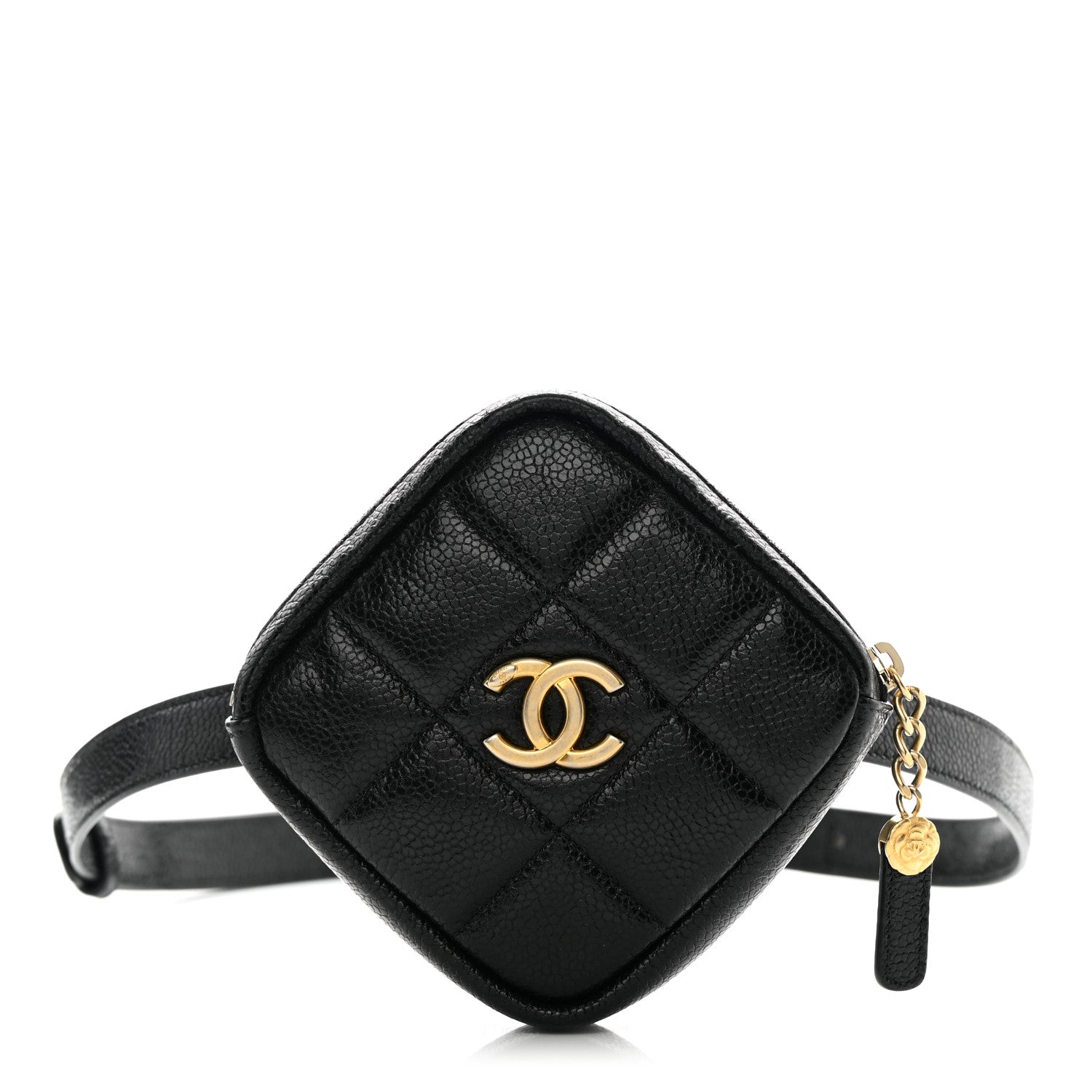 Chanel Caviar Quilted Coin Purse Belt Bag Black 1 of 12