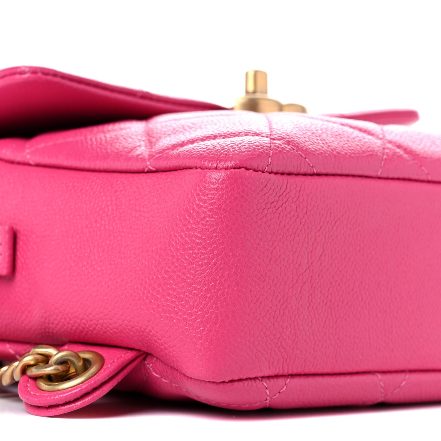 Chanel Shiny Caviar Quilted Chain Melody Backpack Pink 7 of 10