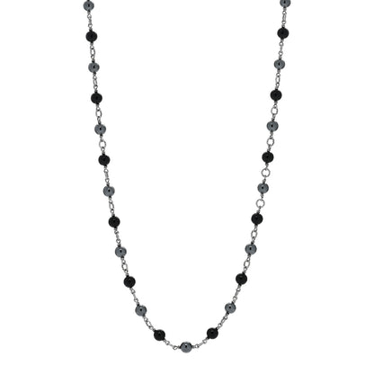 David Yurman Sterling Silver Black Onyx Hematite Bijoux Necklace 1 of 4