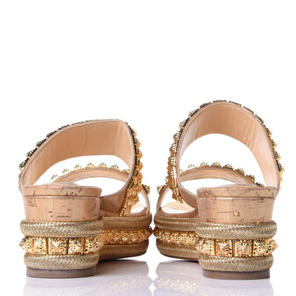 Christian Louboutin Liege Pepite 60 Platform Sandals 40 Version Gold 6 of 10