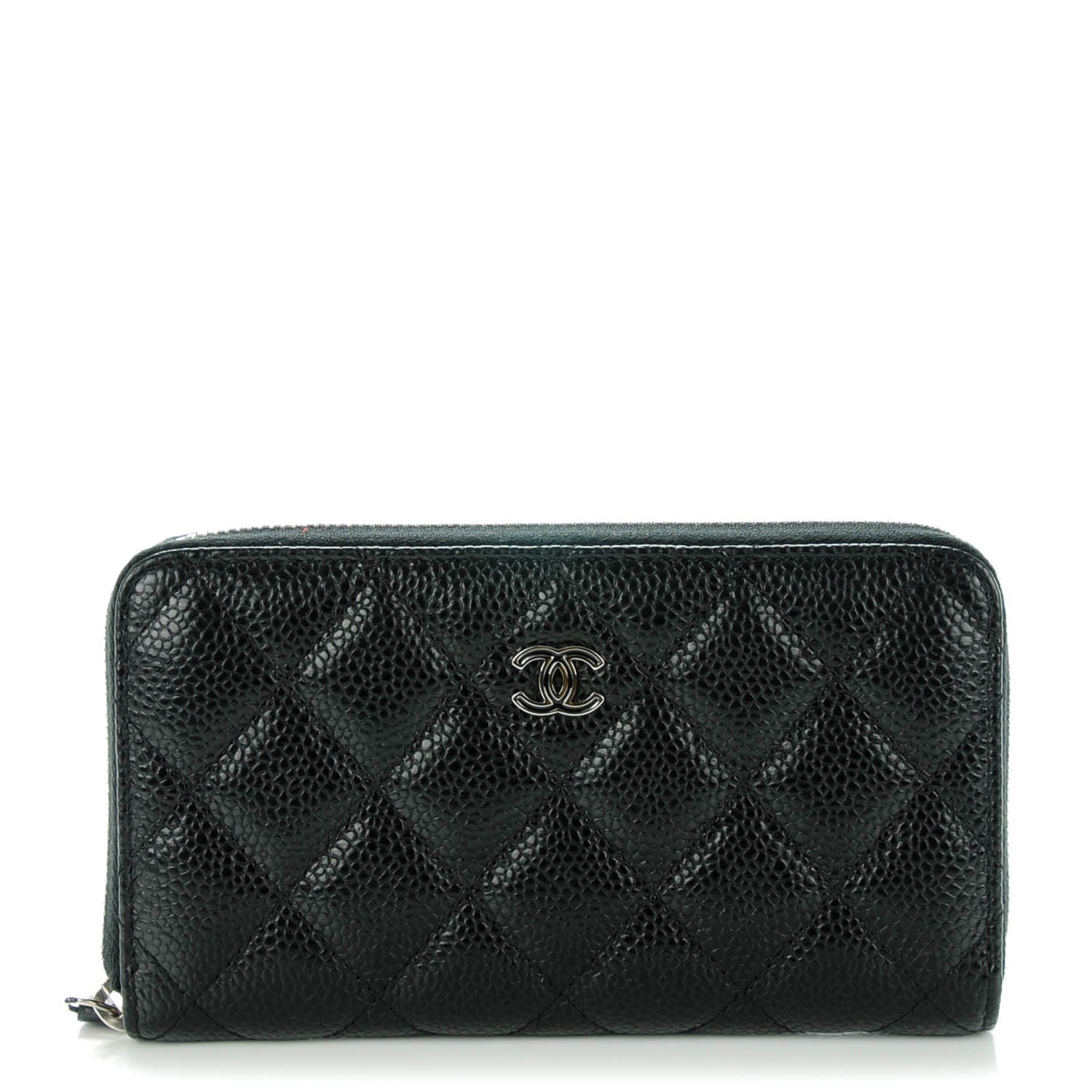 Chanel Caviar Quilted Small Zip Around Wallet Black 1 of 8
