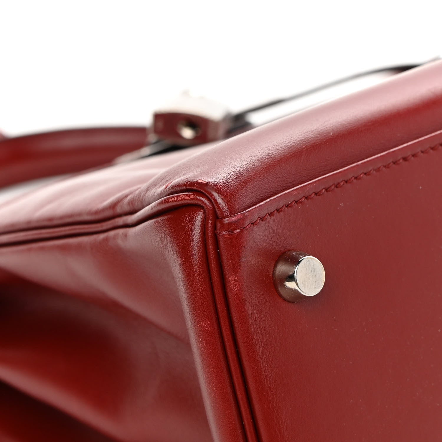 Hermes Box Kelly Retourne 28 Rouge H 10 of 29