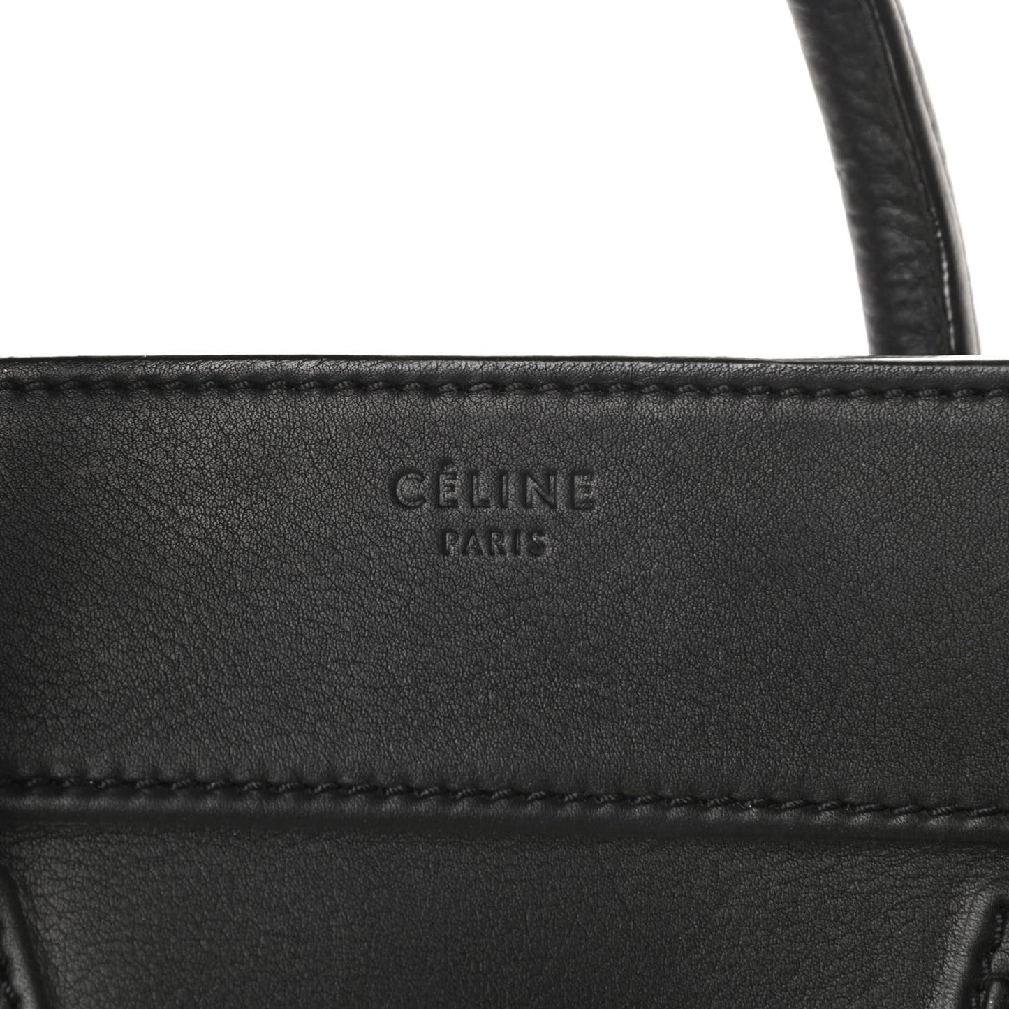 Supple Calfskin Large Phantom Luggage Black