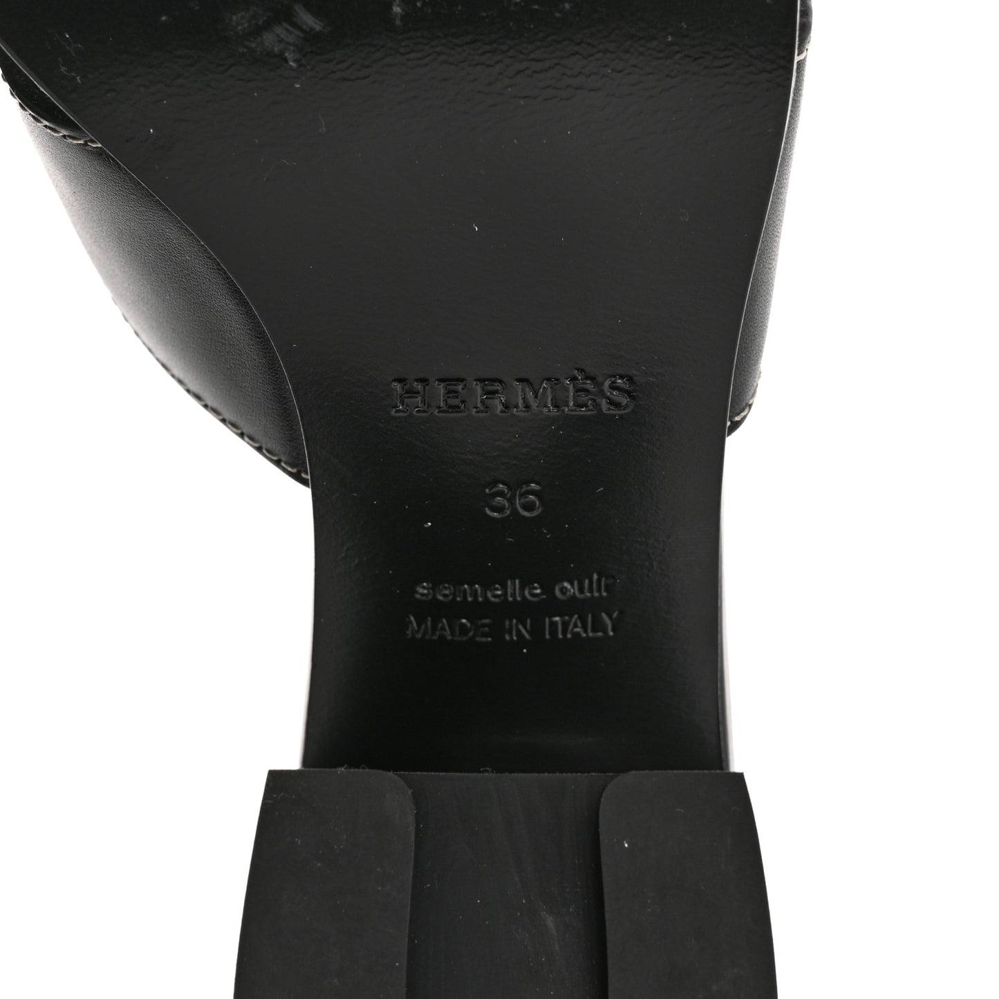 Calfskin Helia Sandals 36 Black