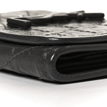 Saint Laurent Crinkled Calfskin Matelasse Monogram Niki Compact Wallet Storm 7 of 8