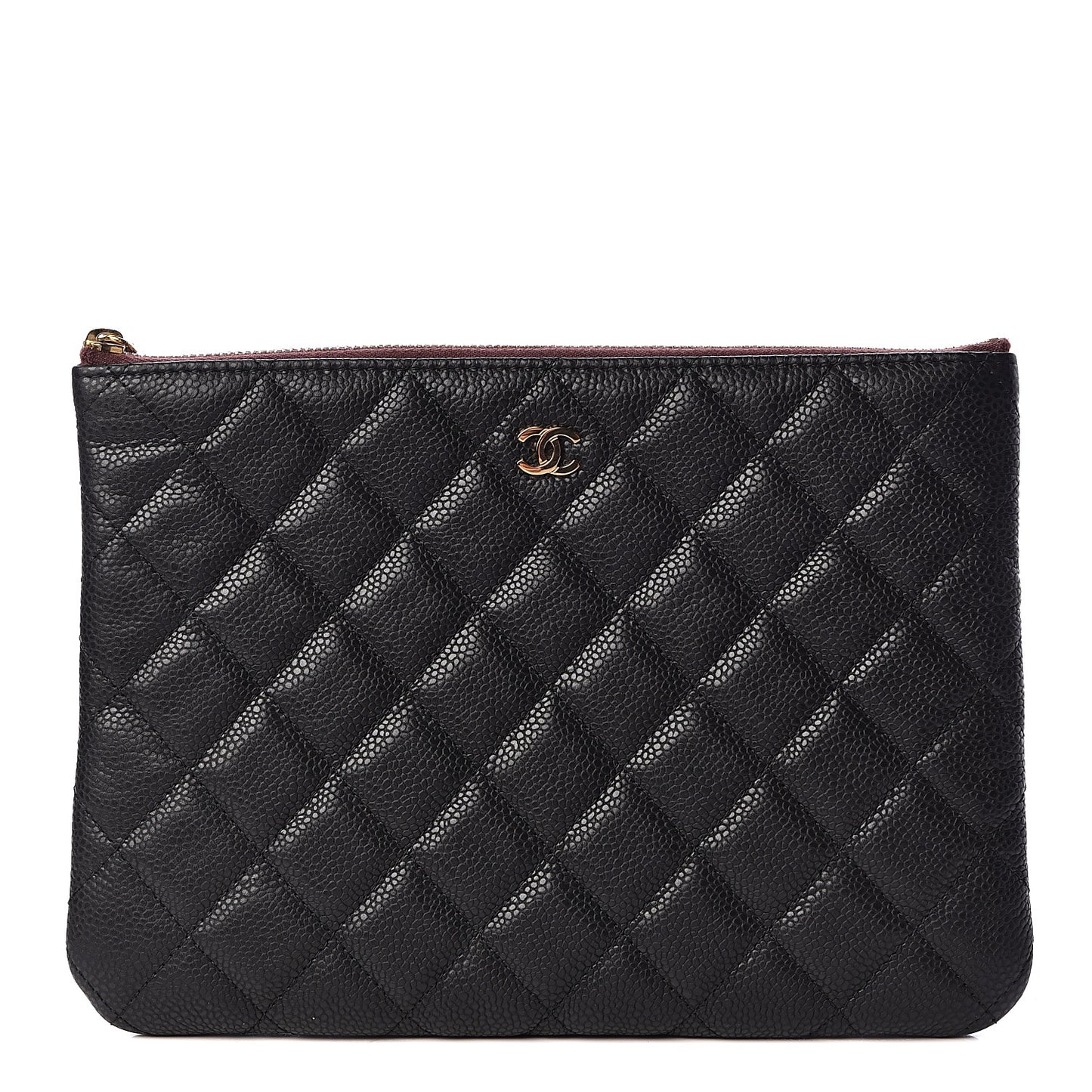 Caviar Quilted Medium Cosmetic Case Black