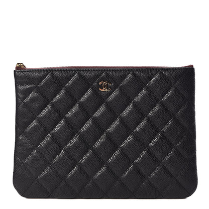 Chanel Caviar Quilted Medium Cosmetic Case Black 1 of 8