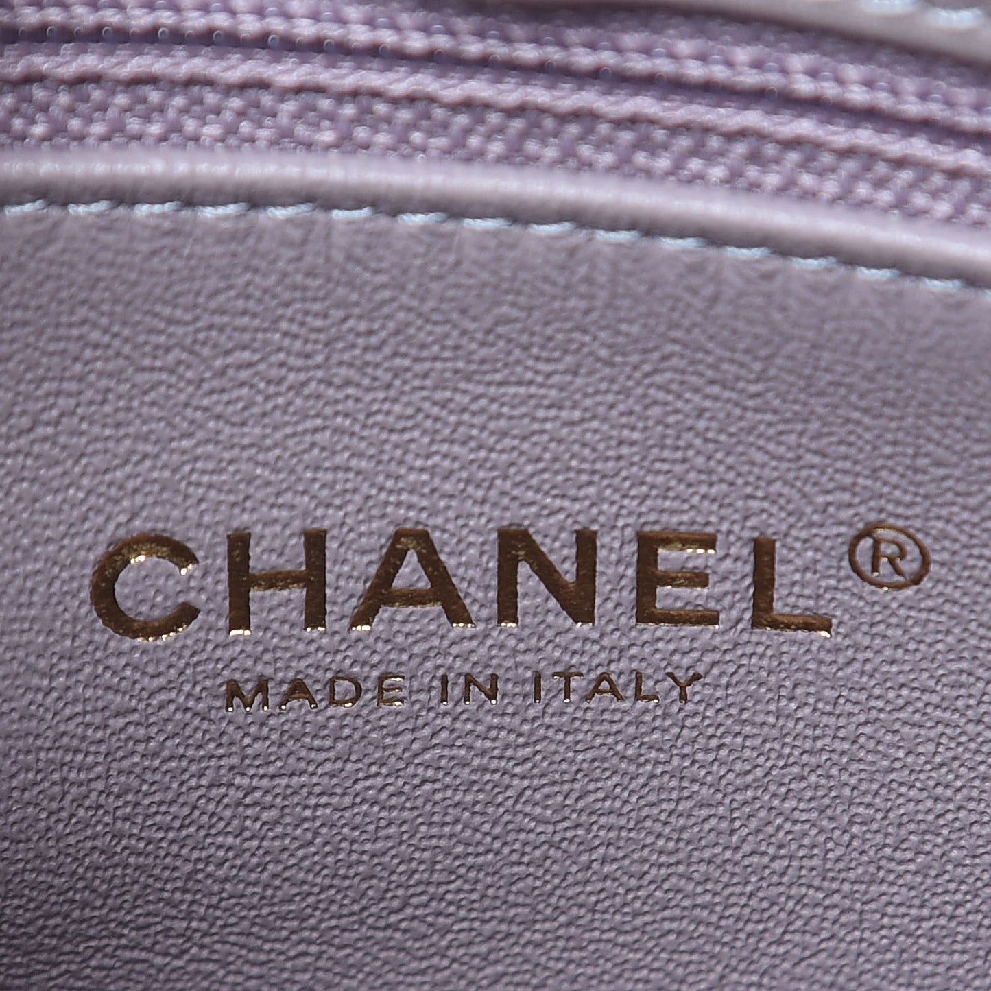 Lambskin Chevron Stitched Envelope Flap Light Grey
