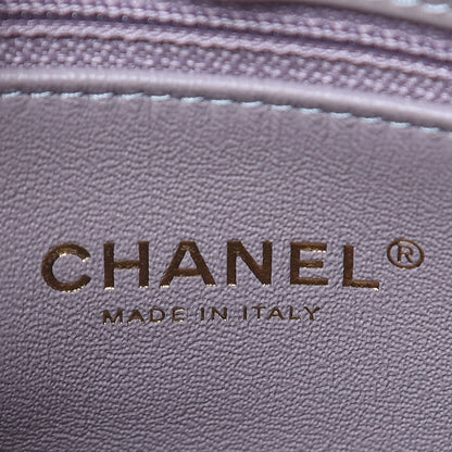 Chanel Lambskin Chevron Stitched Envelope Flap Light Grey 6 of 16