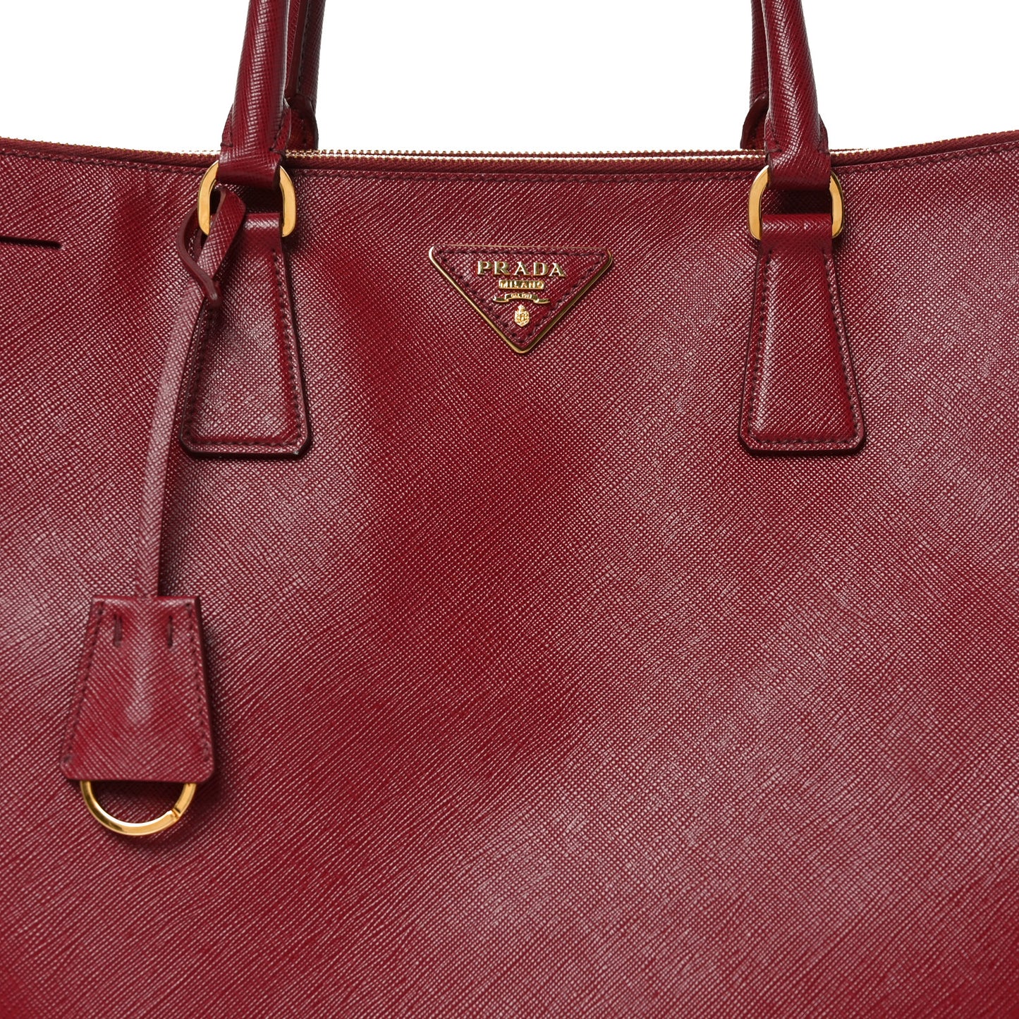 Saffiano Lux Extra Large Galleria Double Zip Tote Cherry