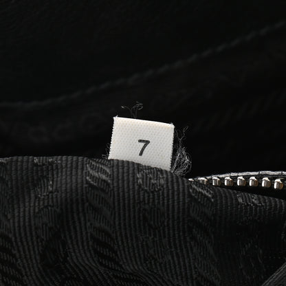 Prada Royal Calf Easy Foldover Pushlock Satchel Black 8 of 12