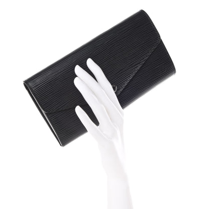 Louis Vuitton Epi Sarah Wallet NM Black 2 of 7