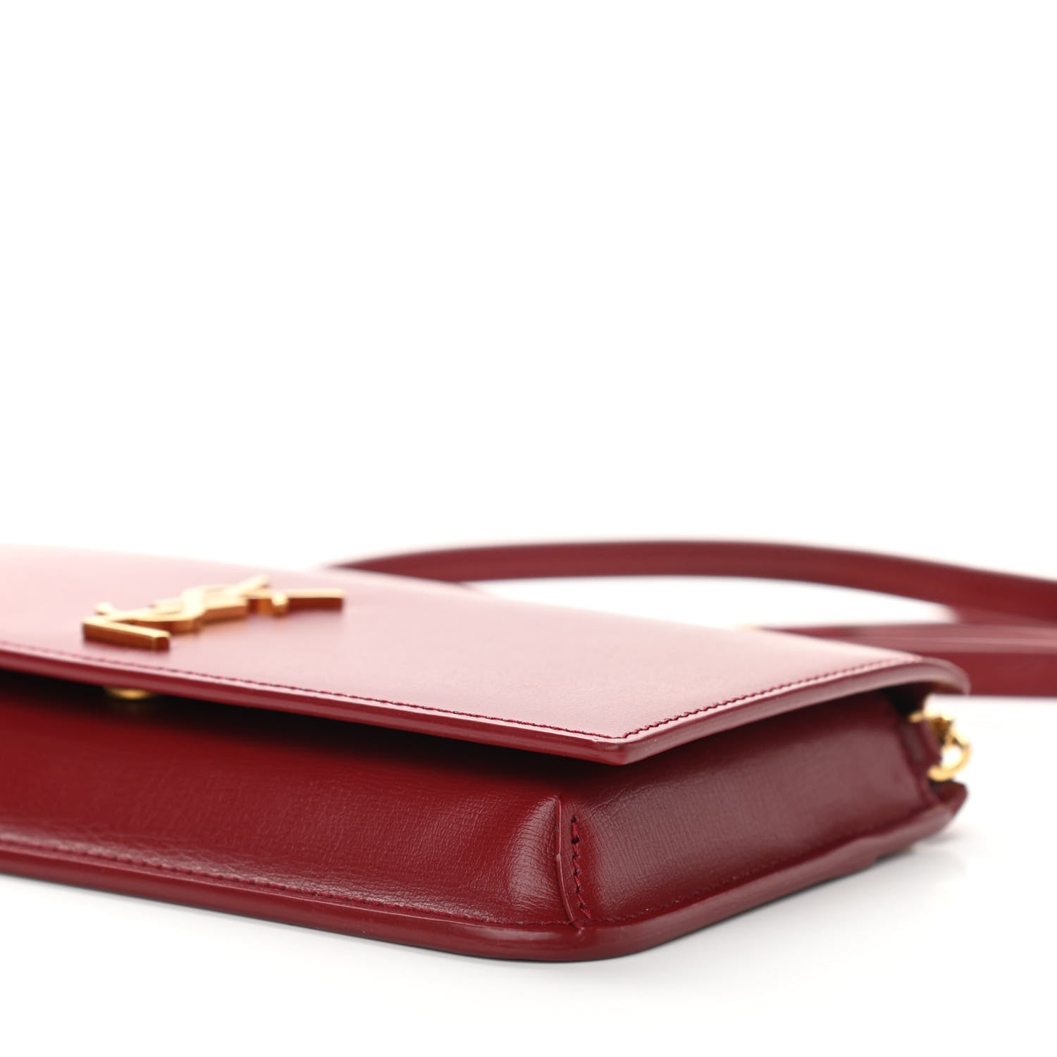 Saint Laurent Smooth Calfskin Monogram Phone Holder Crossbody Opyum Red 8 of 10