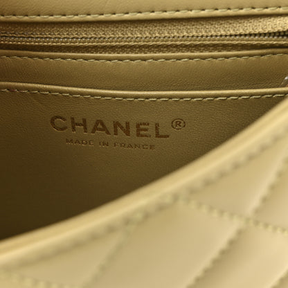 Chanel Lambskin Enamel Quilted Mini Coco Hearts Square Flap Light Green 6 of 12