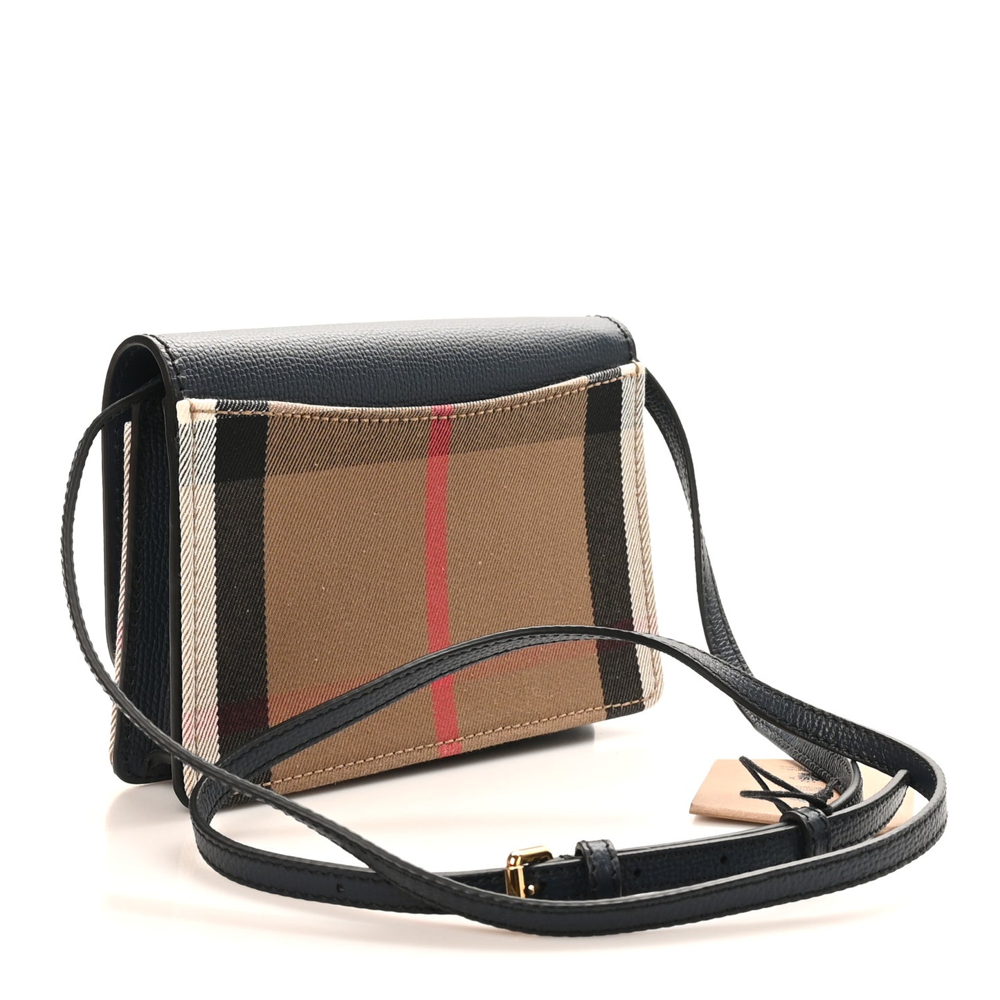 Derby Calfskin House Check Mini Hampshire Wallet On Chain Ink Blue